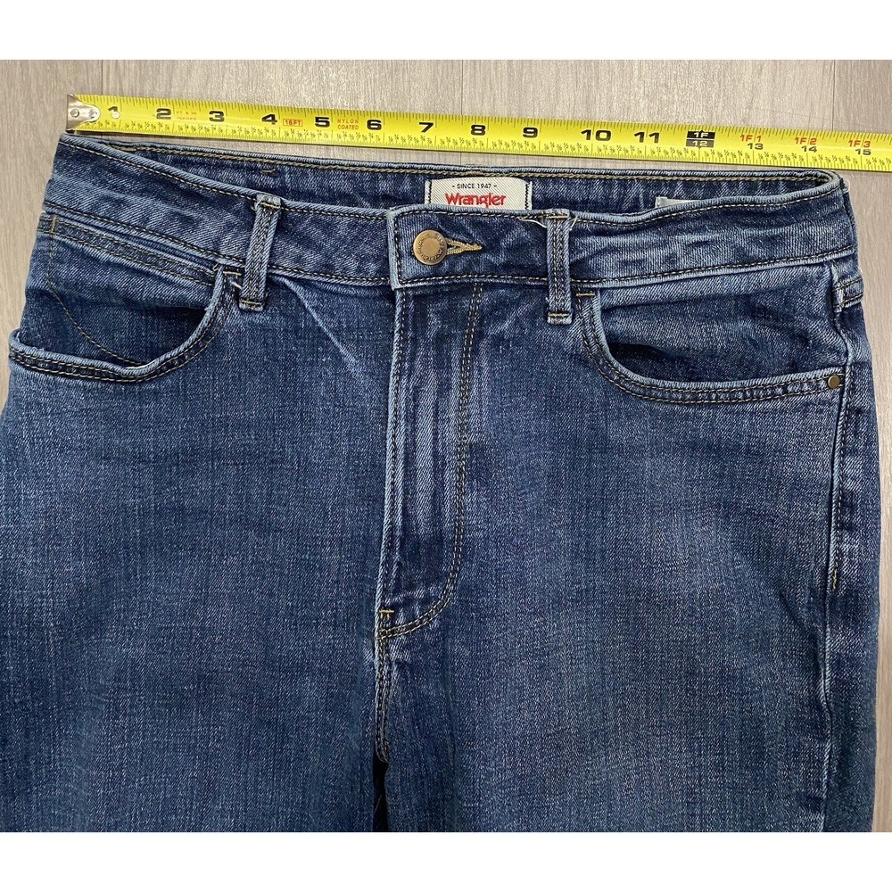 Women's Wrangler Deep Sea High Rise Fierce Flare Jeans Wide Size 8x34 34L 29x33 - Picture 8 of 10